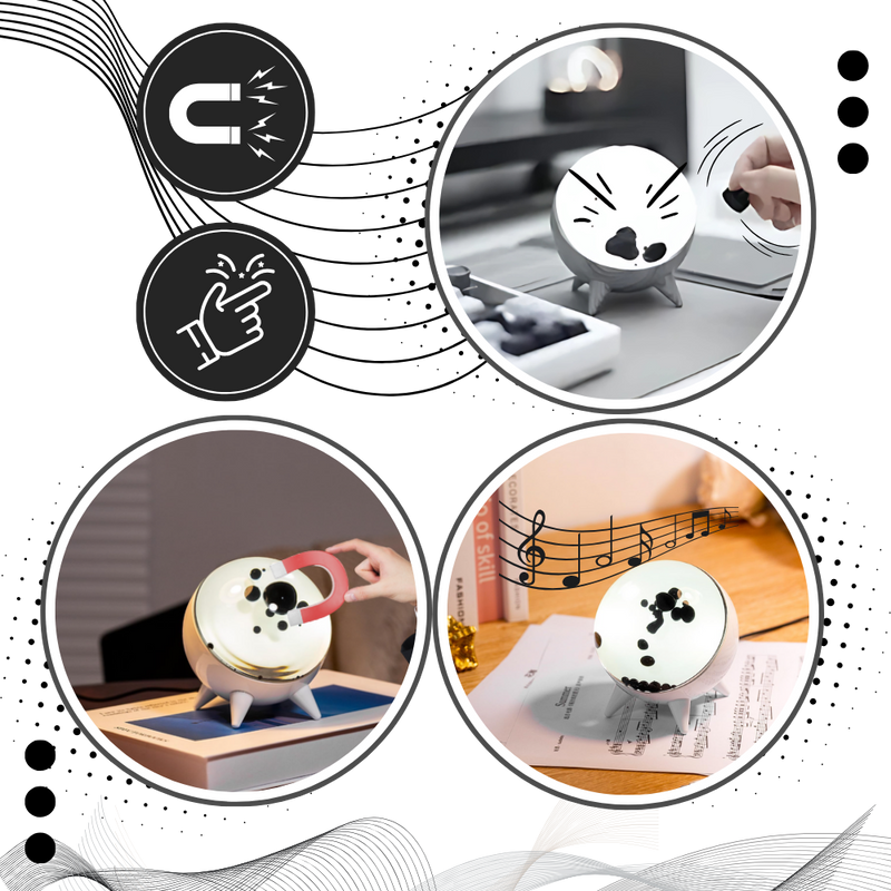 Enceinte magnétique à ferrofluide dansant