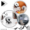 Enceinte magnétique à ferrofluide dansant