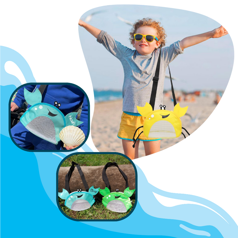 Sac de plage imperméable pour enfant en forme de crabe