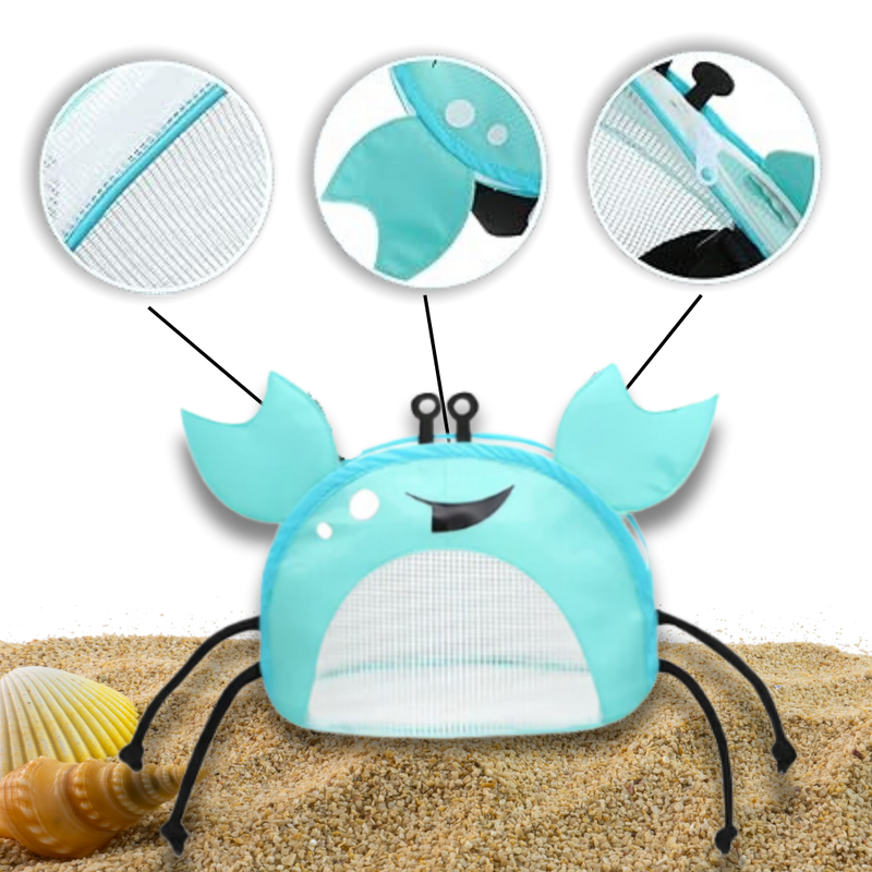 Sac de plage imperméable pour enfant en forme de crabe