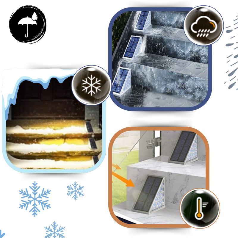 Lampes solaires étanches pour escaliers