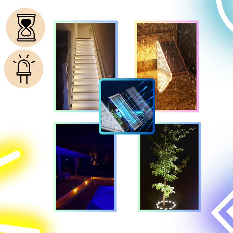Lampes solaires étanches pour escaliers