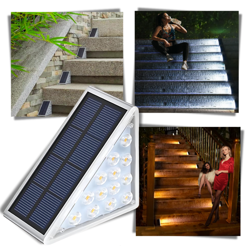 Lampes solaires étanches pour escaliers
