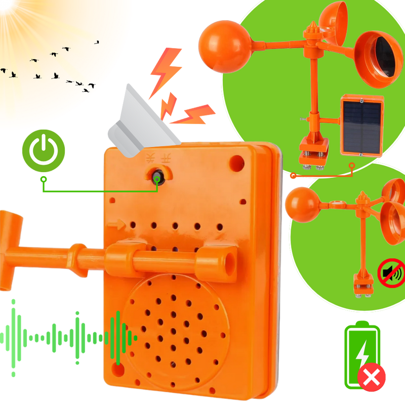 Répulsif d'oiseaux à système rotatif éolien