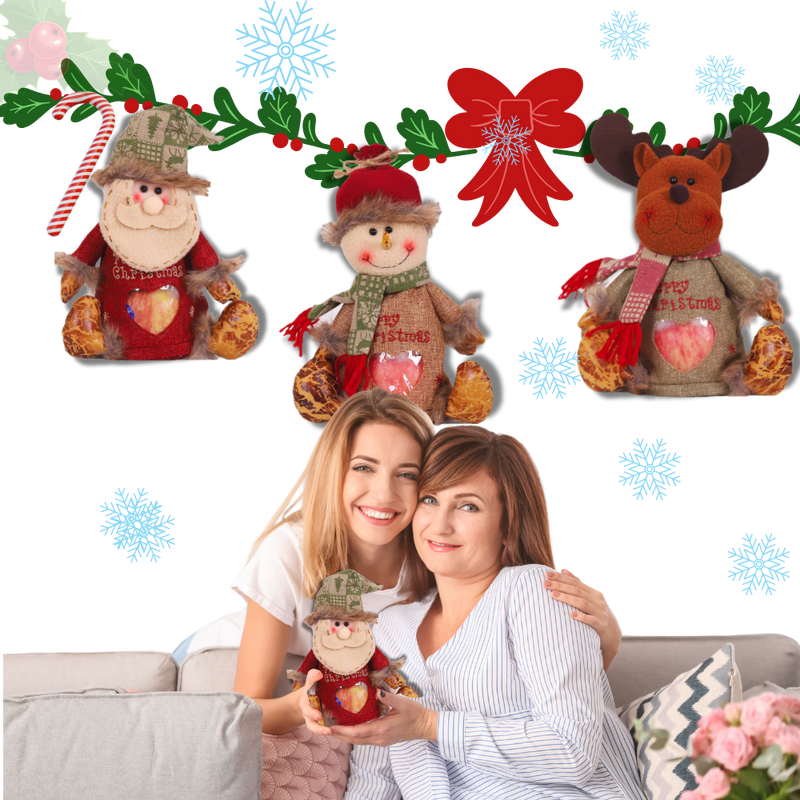 Sac-cadeau de Noël réutilisable à fermeture éclair