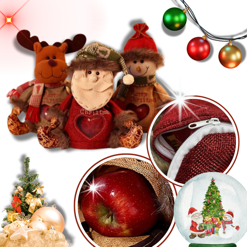 Sac-cadeau de Noël réutilisable à fermeture éclair