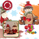 Sac-cadeau de Noël réutilisable à fermeture éclair